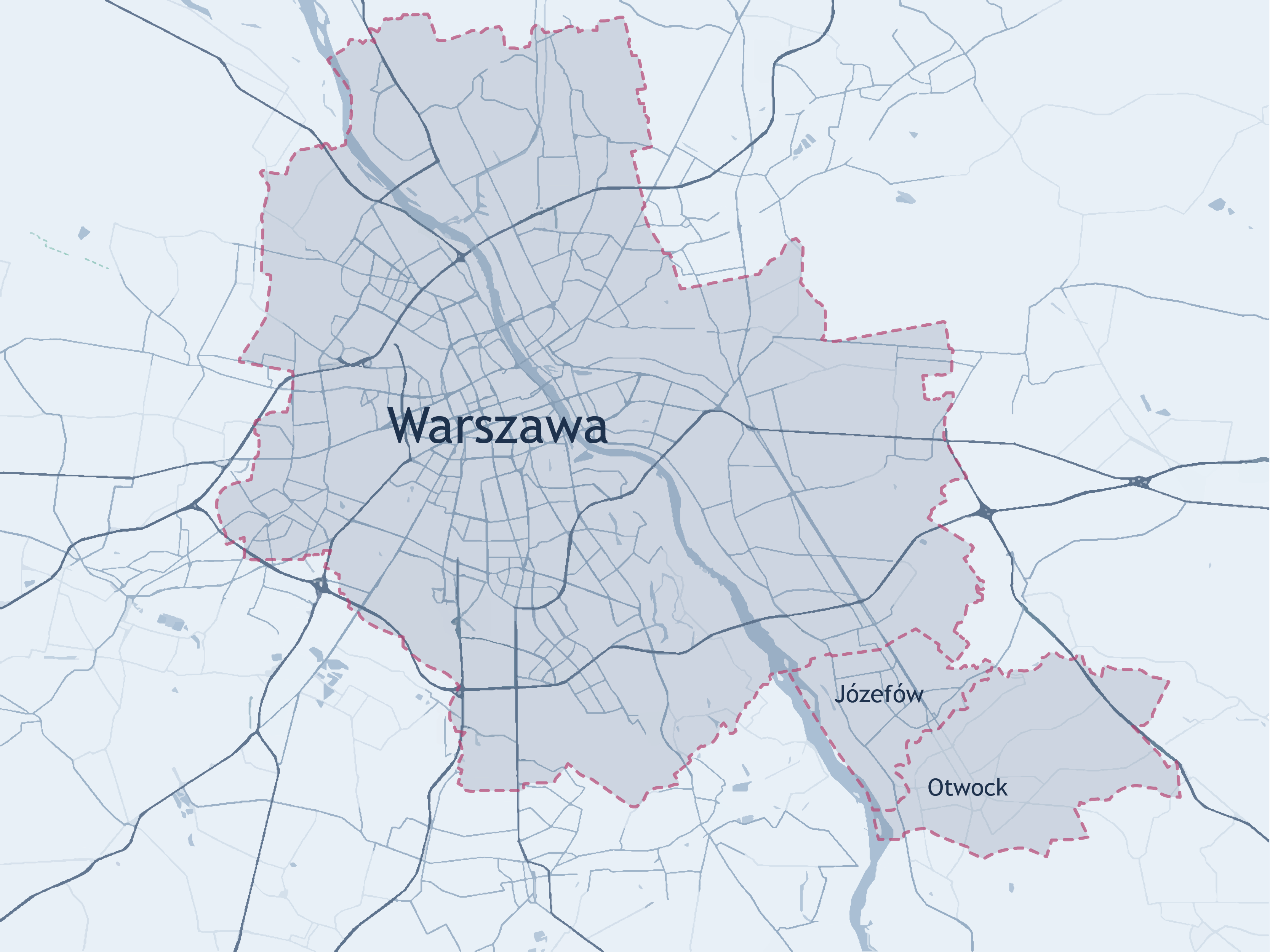 Mapa obsługiwanych lokalizacji